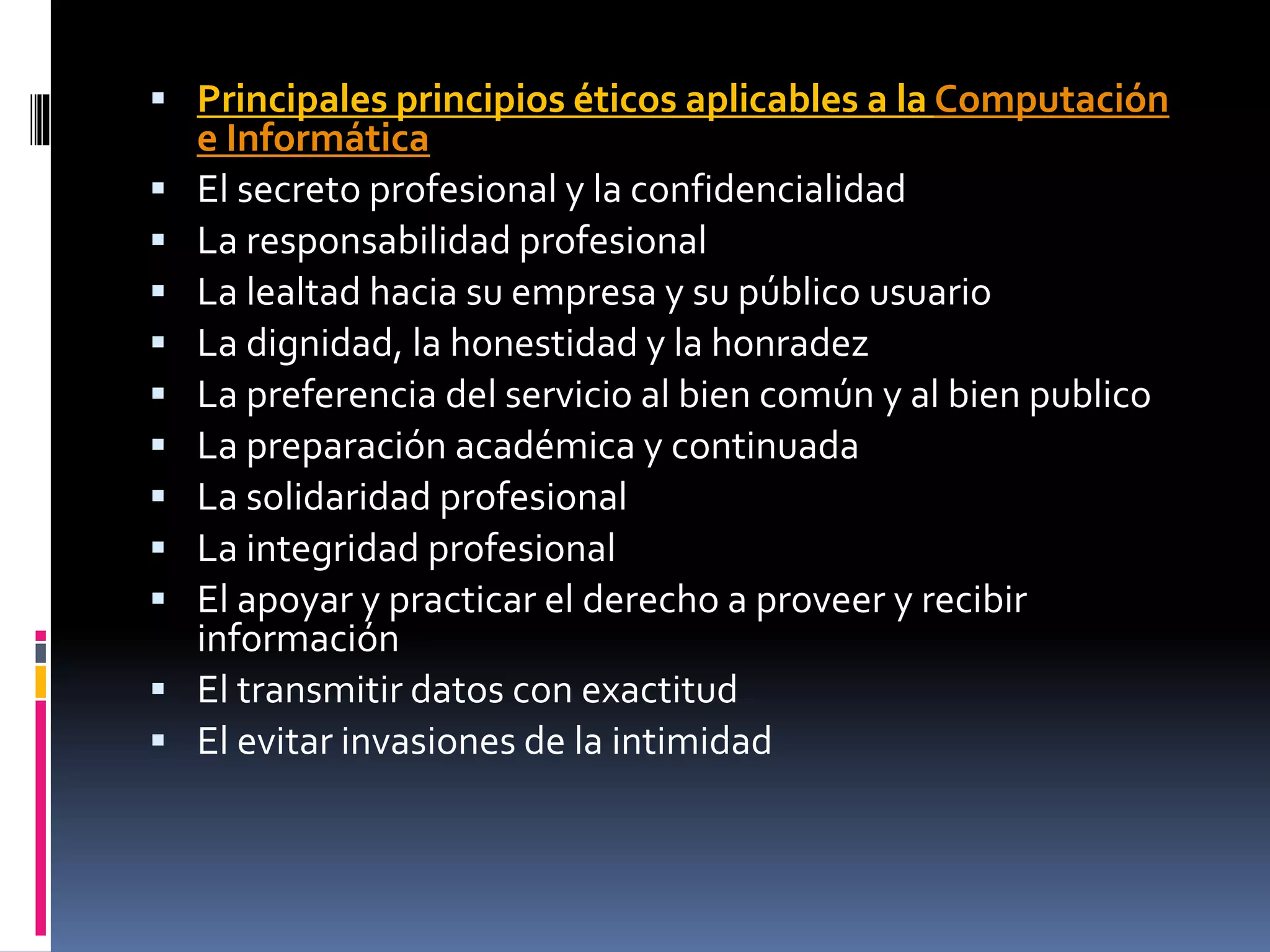 La importancia de la ética en la informática | PPTX | Computing ...