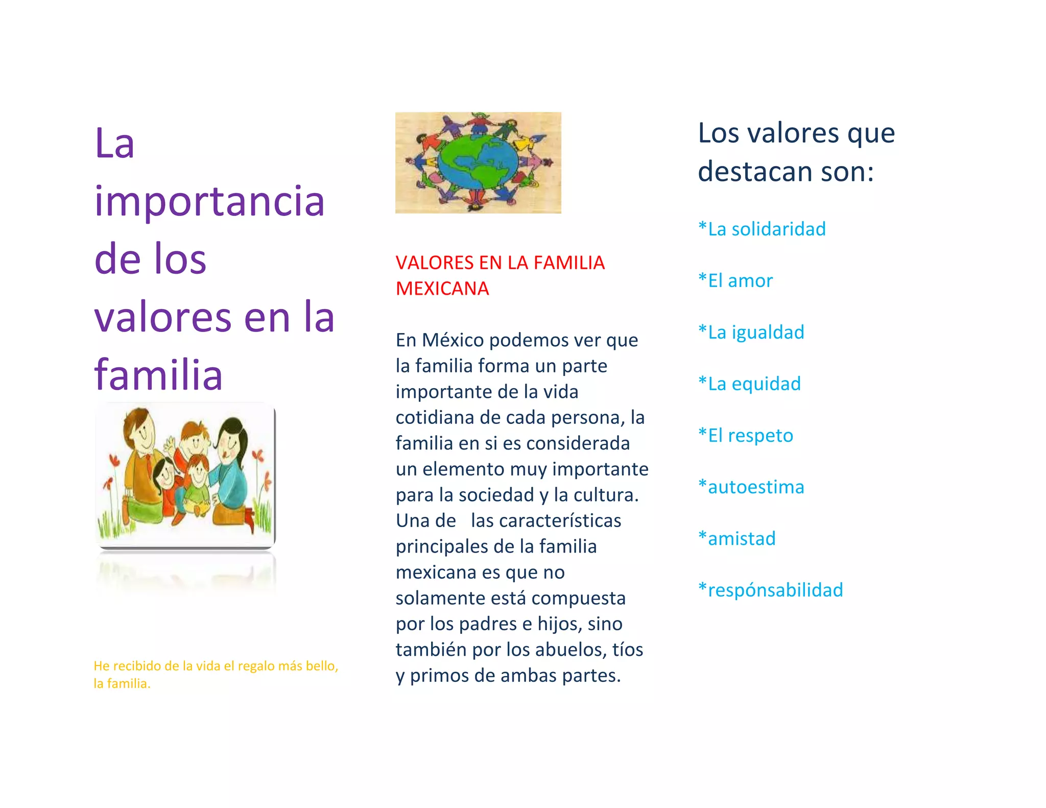 La Importancia De Los Valores En La Familia Valores En La Familia