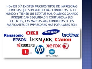 La impresora, dispositivo de salida