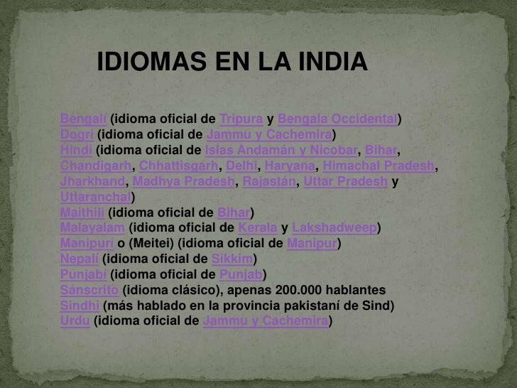 Cual Es El Idioma Oficial De India
