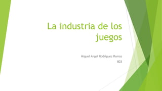 La industria de los
juegos
Miguel Angel Rodrìguez Ramos
803

 