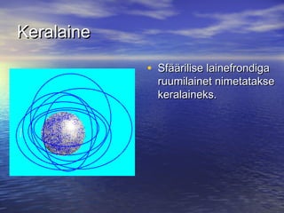 Keralaine
• Sfäärilise lainefrondiga

ruumilainet nimetatakse
keralaineks.

 
