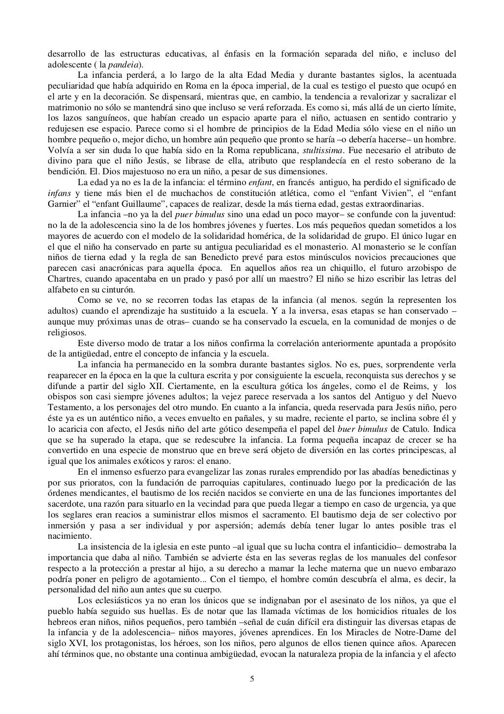 La infancia. Philippe Aries
