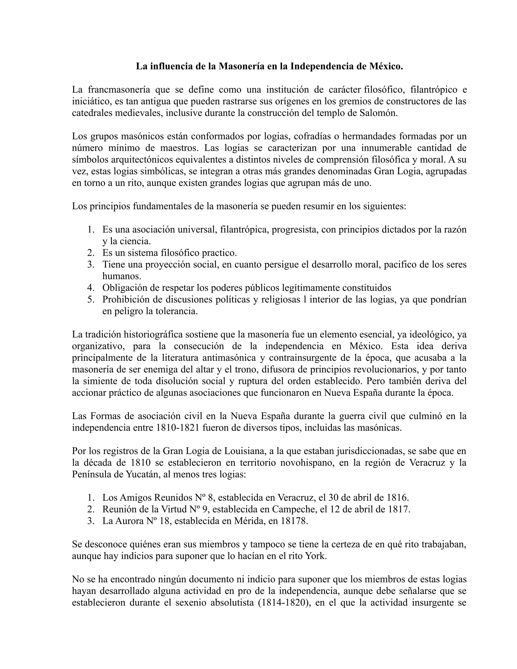 La influencia de la Masonería en la Independencia de México.docx