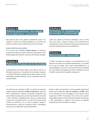 12
Resumen Ejecutivo La influencia de la RSE en la gestión
de personas: buenas prácticas
Práctica 5
Políticas de fomento d...