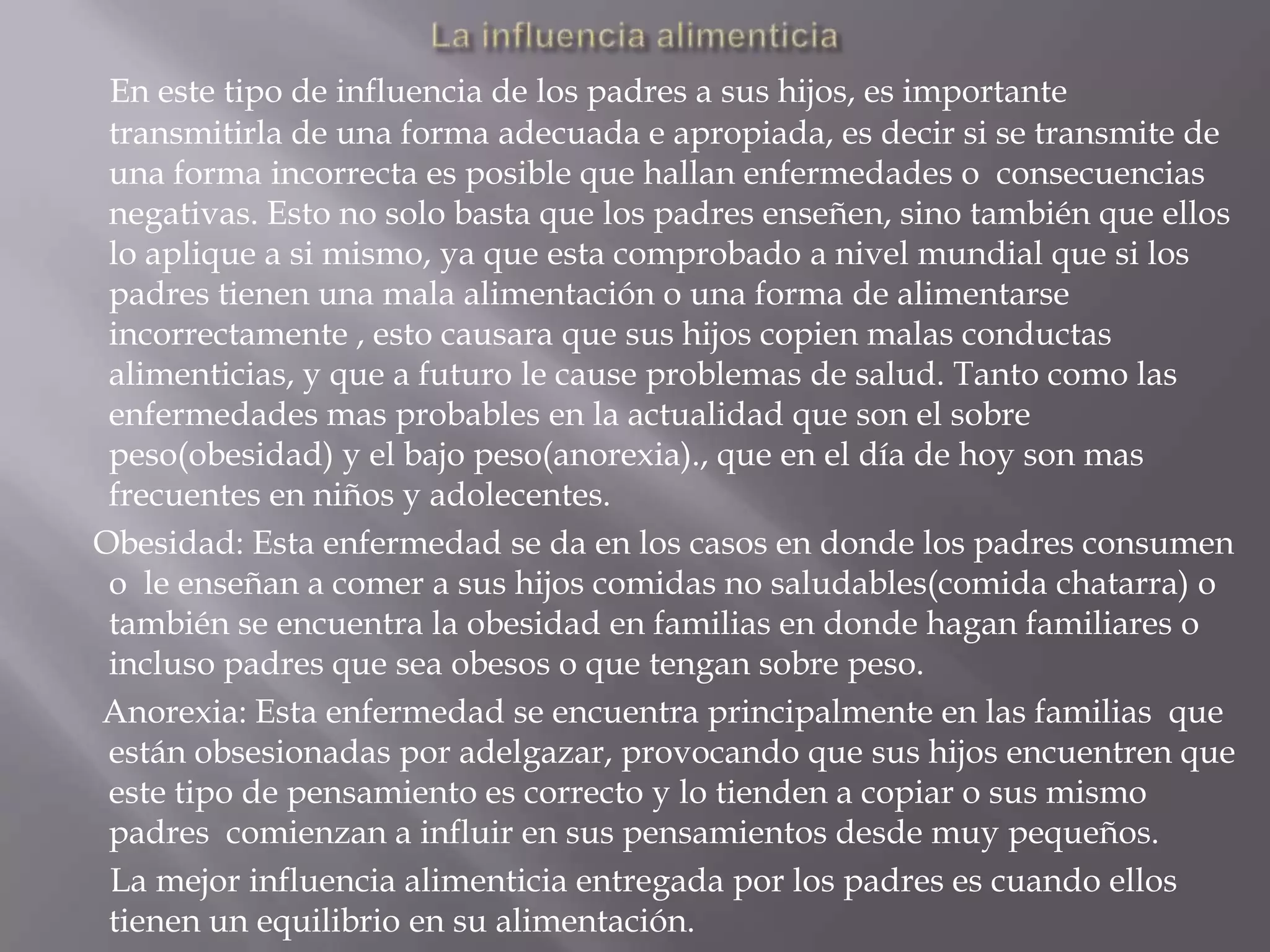La influencia de los padres en sus hijos | PPTX | Parenting Babies and ...