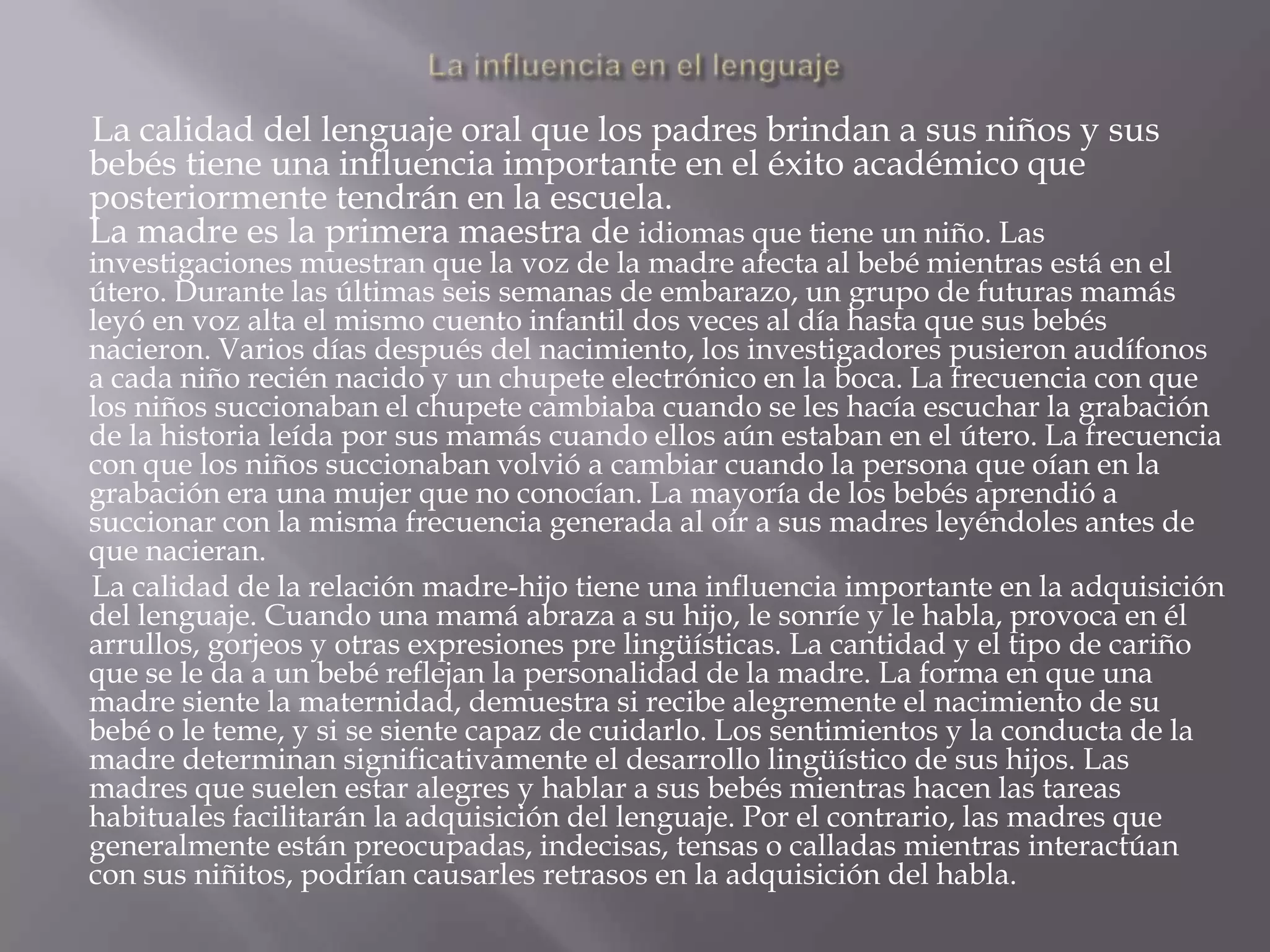 La influencia de los padres en sus hijos | PPTX | Parenting Babies and ...