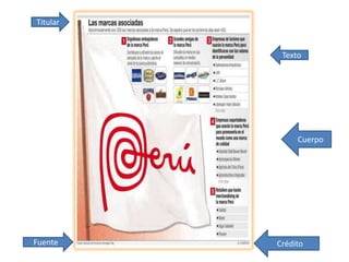 Titular


           Texto




               Cuerpo




Fuente    Crédito
 