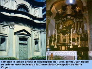 La Inmaculada
dominaba la iglesia
desde un cuadro en el
altar mayor.
Los clérigos,
cotidianamente podían
contemplar, una estatua
de madera puesta en la
capilla al lado de la
iglesia donde
ordinariamente hacían
las prácticas de sus
devociones.
 