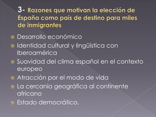 ESPAÑA COMO PAÍS RECEPTOR. (1.5)