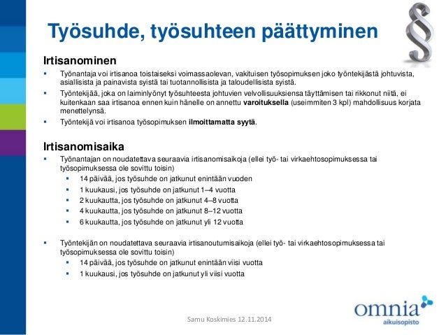 Irtisanominen tuotannollisista ja taloudellisista syistä takaisinotto Irtisanominen tuotannollisista ja taloudellisista syistä takaisinotto
