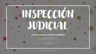INSPECCIÓN
JUDICIAL
Angie Rebeca Adán Rincón
V-25.147.631
Barranquilla Junio 30, 2020
 