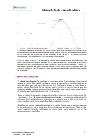 Integral Definida y sus Aplicaciones
Departamento de Matemática 4
Demetrio Ccesa Rayme
x t
Dibujo 1. Gráfica función escal...