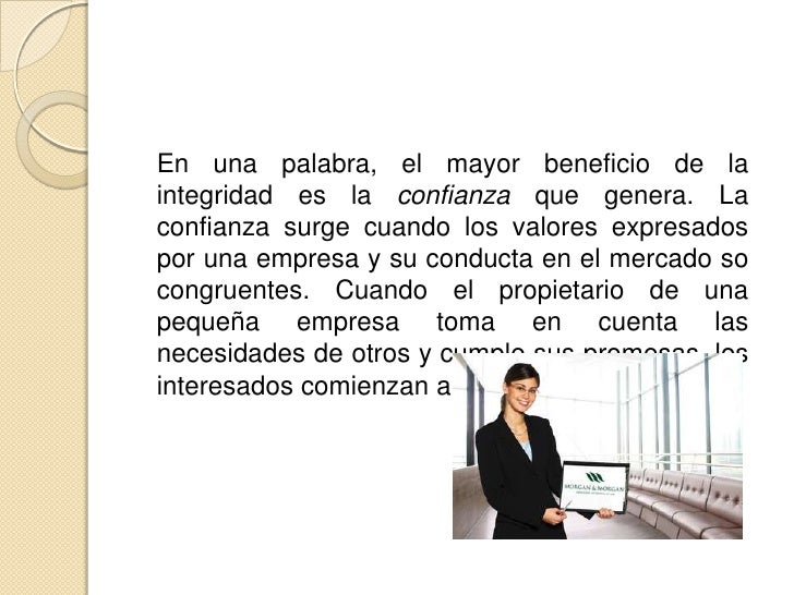 que es integridad personal empresarial