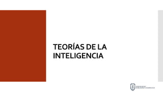 TEORÍAS DE LA
INTELIGENCIA
 