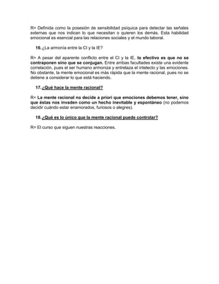 La inteligencia emocional