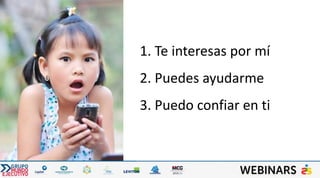 1. Te interesas por mí
2. Puedes ayudarme
3. Puedo confiar en ti
 