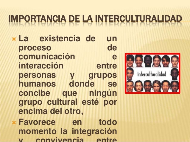 La interculturalidad