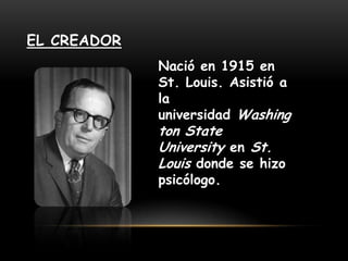 TCP/IP es la base de todas las máquinas y software sobre el que funciona Internet: los programas de correo electrónico, transferencia de archivos y transmisión de páginas con texto e imágenes y enlaces de hipertexto. Para que sirve?Uno de los usos más obvios es el del correo electrónico: enviar y recibir mensajes a cualquier otra persona conectada sin necesidad de cartas, teléfonos, faxes o contestadores, con la ventaja de recibir información editable o archivos especialesEl creador Nació en 1915 en St. Louis. Asistió a la universidad Washington StateUniversity en St. Louis donde se hizo psicólogo. 