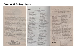 Donors & Subscribers
 