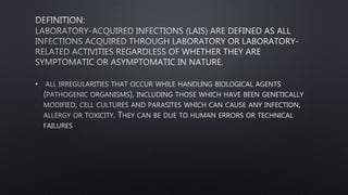 laboratory associated infections | PPTX