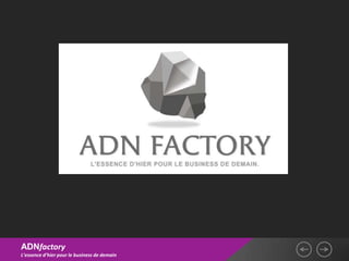 ADNfactory
L’essence d’hier pour le business de demain
 