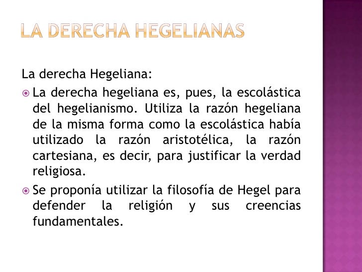 La izquierda hegeliana y el marxismo La izquierda hegeliana y el marxismo