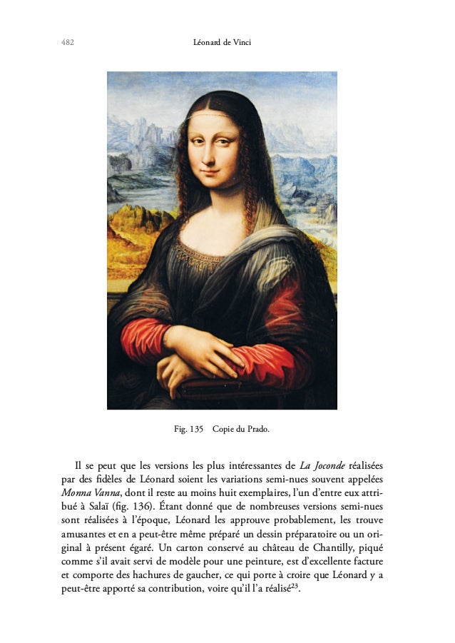 La Joconde Leonard De Vinci