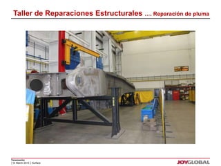 Taller de Reparaciones Estructurales …. Reparación de pluma 
Toromocho 
│14 March 2014 │ Surface 
 