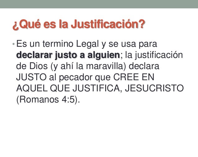 La Justificación