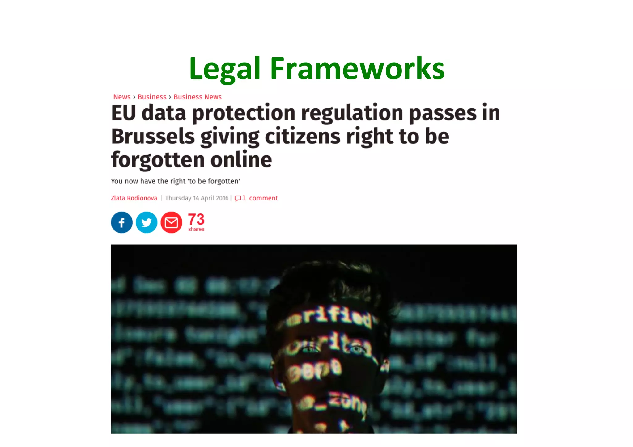 20	
Legal	Frameworks	
 