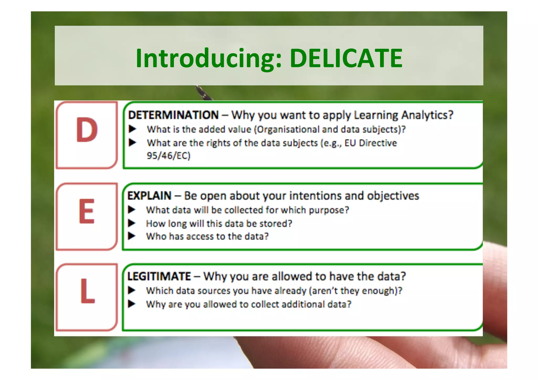 Introducing:	DELICATE	
 