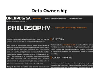 Data	Ownership	
 