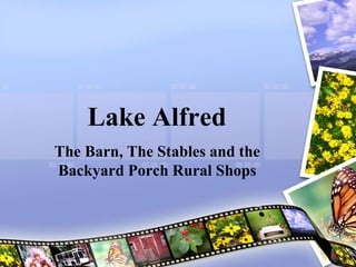 Lake Alfred 
The Barn, The Stables and the 
Backyard Porch Rural Shops 
 