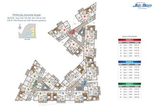 01 Type 3 - 3 BHK 1695 Sft
02 Type 1 - 2 BHK 1370 Sft
03 Type 1 - 2 BHK 1395 Sft
04 Type 1 - 2 BHK 1370 Sft
05 Type 3 - 3 BHK 1695 Sft
BLOCK-A
01 Type 1 - 3 BHK 1370 Sft
02 Type 1 - 2 BHK 1380 Sft
03 Type 1 - 2 BHK 1370 Sft
04 Type 1 - 2 BHK 1370 Sft
05 Type 2 - 3 BHK 1910 Sft
BLOCK-B
01 Type 1 - 2 BHK 1350 Sft
02 Type 1 - 2 BHK 1370 Sft
03 Type 1 - 3 BHK 1660 Sft
04 Type 1 - 3 BHK 1660 Sft
BLOCK-C
AREA STATEMENT
TYPICAL FLOOR PLAN
BLOCK : 2nd, 3rd, 7th, 8th, 9th 13th & 14th
(7th & 13th floors are with terrace garden)
BLOCK : C
BLOCK : B
BLOCK : A
KEY PLAN
01
02
05
04
BLOCK-A
OTS
OTS
OTS
02
03
04
BLOCK-C
OTS
03
01
02
0304
01
05
BLOCK-B
OTS
OTS
 