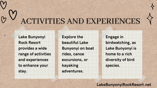 Lake Bunyonyi Rock Resort - A Serene Retreat Amidst Nature's Splendor