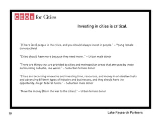 Donors and Cities - Celinda Lake