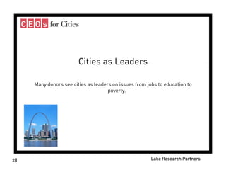 Donors and Cities - Celinda Lake