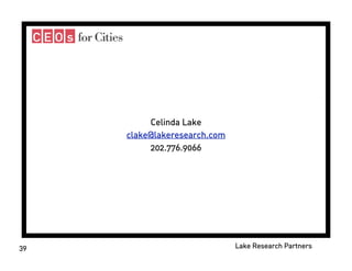 Donors and Cities - Celinda Lake
