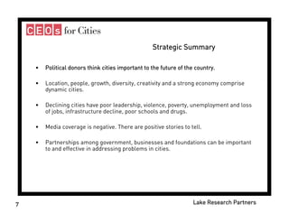 Donors and Cities - Celinda Lake
