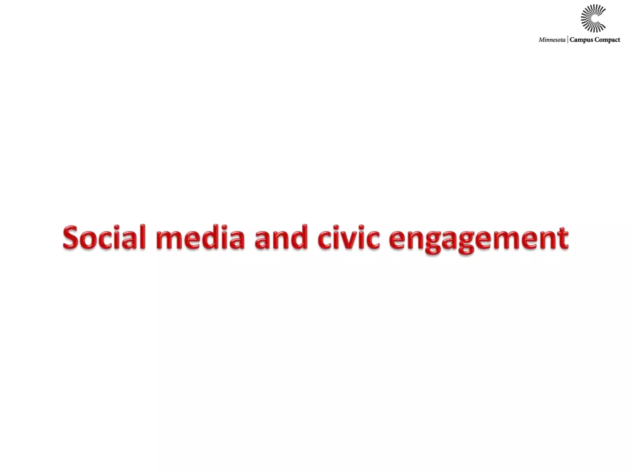Social media and civic engagement