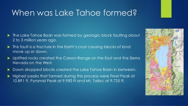 Geology of Lake Tahoe Basin - 2015