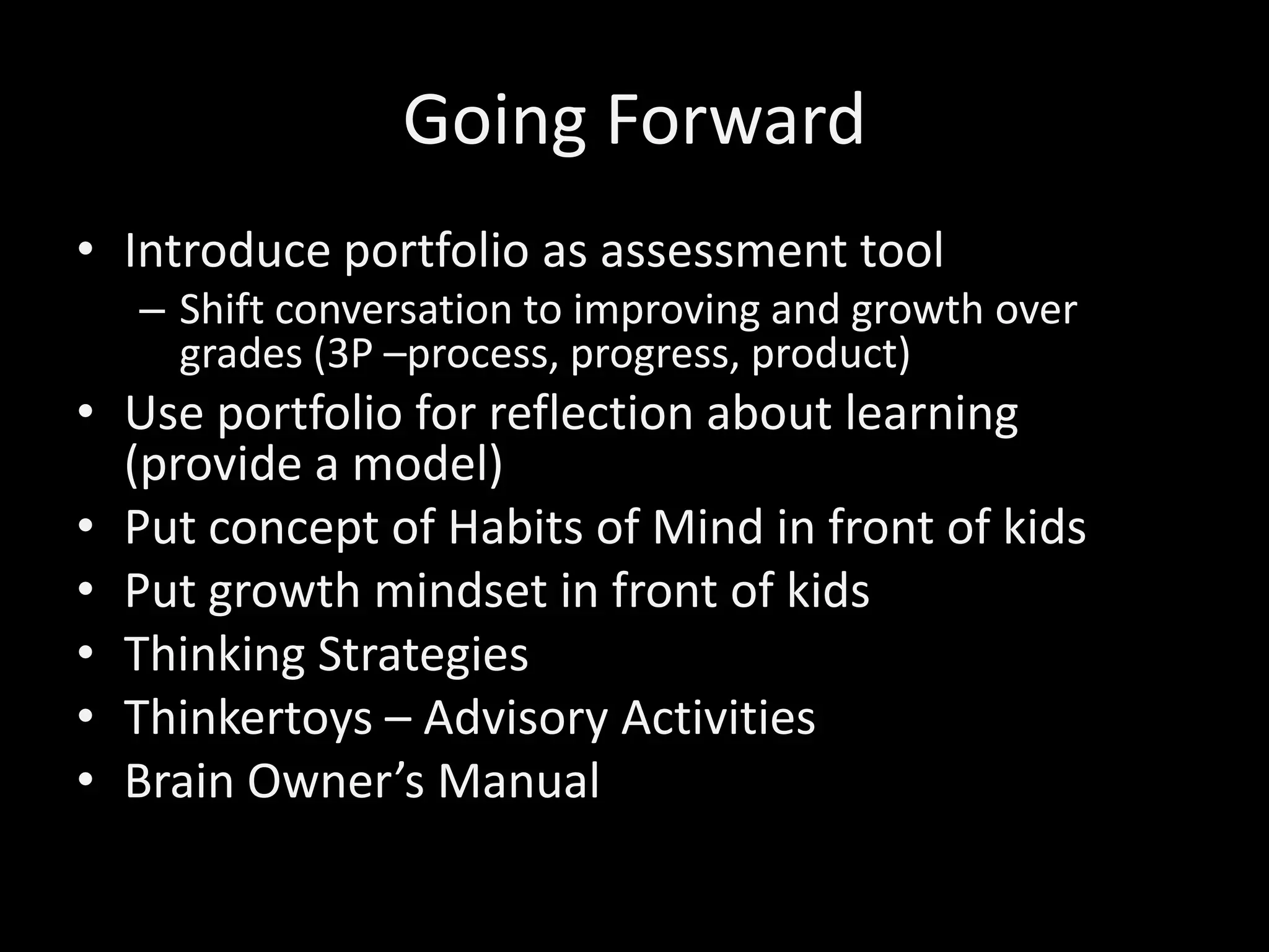 Portfolio Assessment