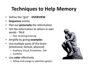 Twelve Basic Principles Related to LearningBrain is a parallel processorLearning engages the entire physiologyLearning is developmentalEach brain is uniqueEvery brain perceives and creates parts and wholes simultaneouslyLearning always involves conscious and unconscious processes