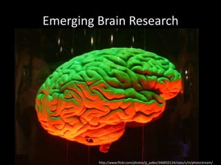 Emerging Brain Researchhttp://www.flickr.com/photos/jj_judes/346850124/sizes/z/in/photostream/