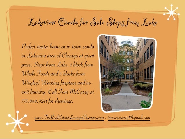 Lakeview Condo for Sale Steps From Lake