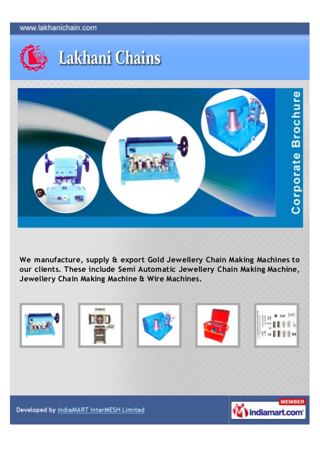 Lakhani Engineering Works(Agra), Gold Jewellery Chain Making Machines