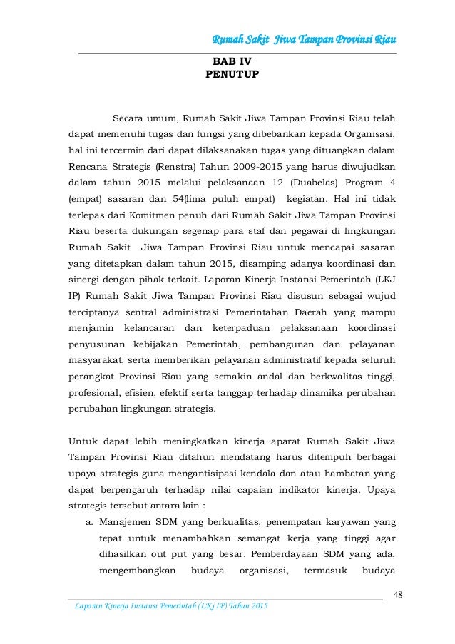 Lakip 2015 Rsj Tampan Provinsi Riau