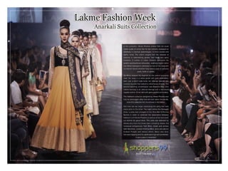 Lakme Fashion Week Designer Anarkali Suits Collection