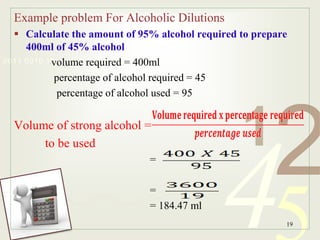 Pharmaceutical calculations